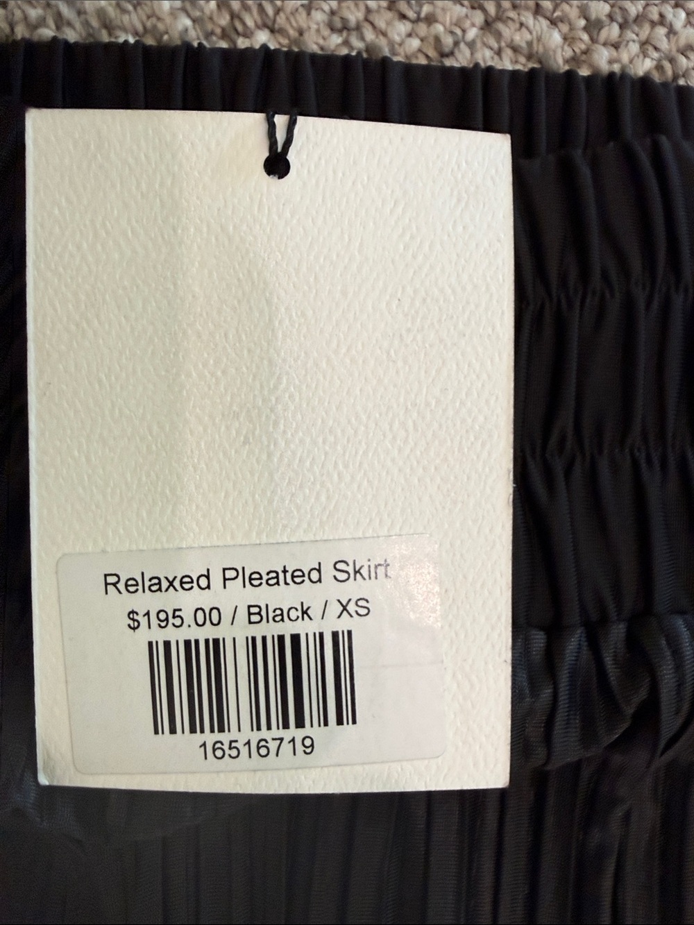 Ruti Black Pleated Maxi Skirt with Elastic Waist - Picture 5 of 8